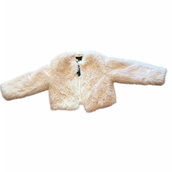 Rachel Zoe Jackets & Blazers - New Women’s White Faux Shearling Fur Jacket Long Sleeve Coat Small -Rachel Zoe